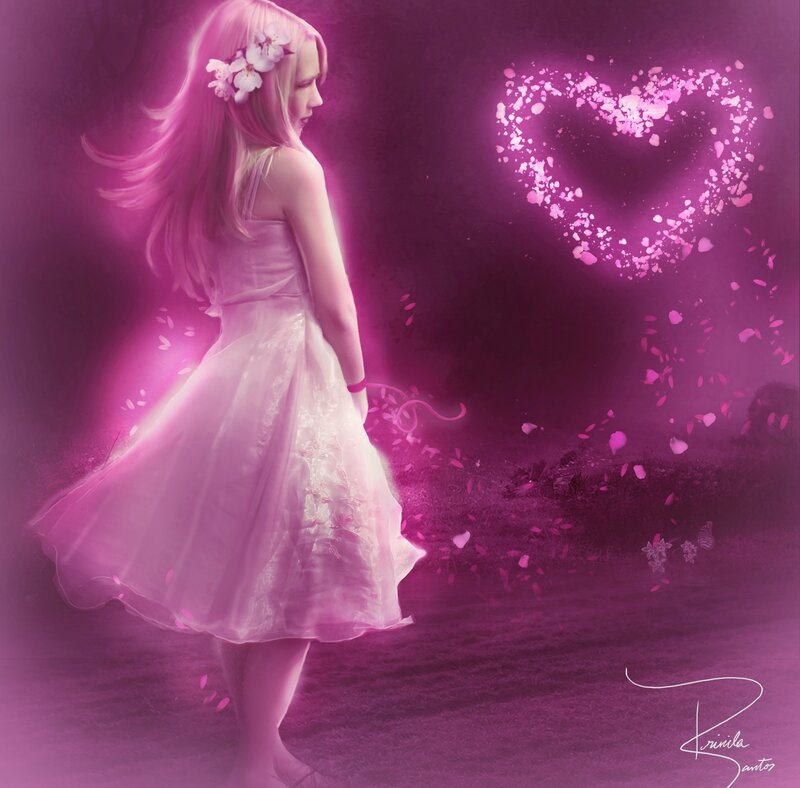 Girl with Pink Hair — Purple, Dreamy