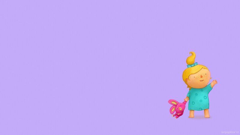 girl with pink toy