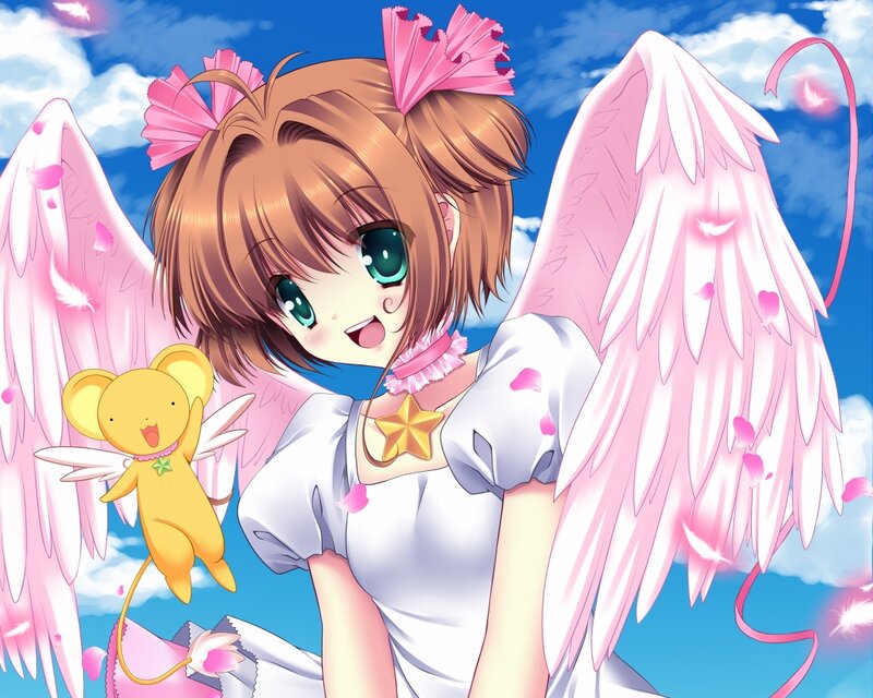 Girl with Pink Wings — Blue