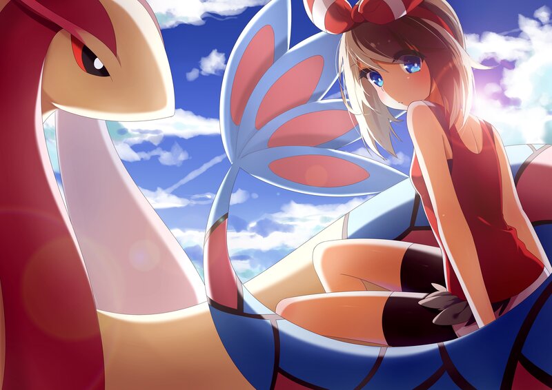 Girl with Pokémon — Blue, Serene