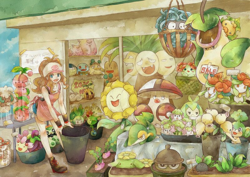 Girl with Pokémon — Green