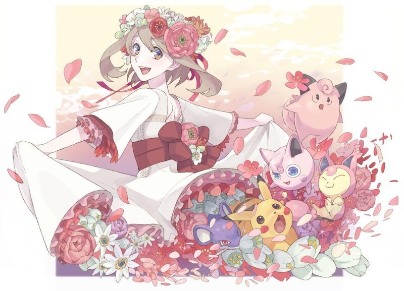 Girl with Pokémon — White