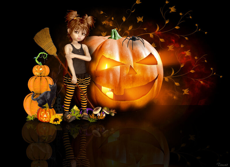 Girl with Pumpkin