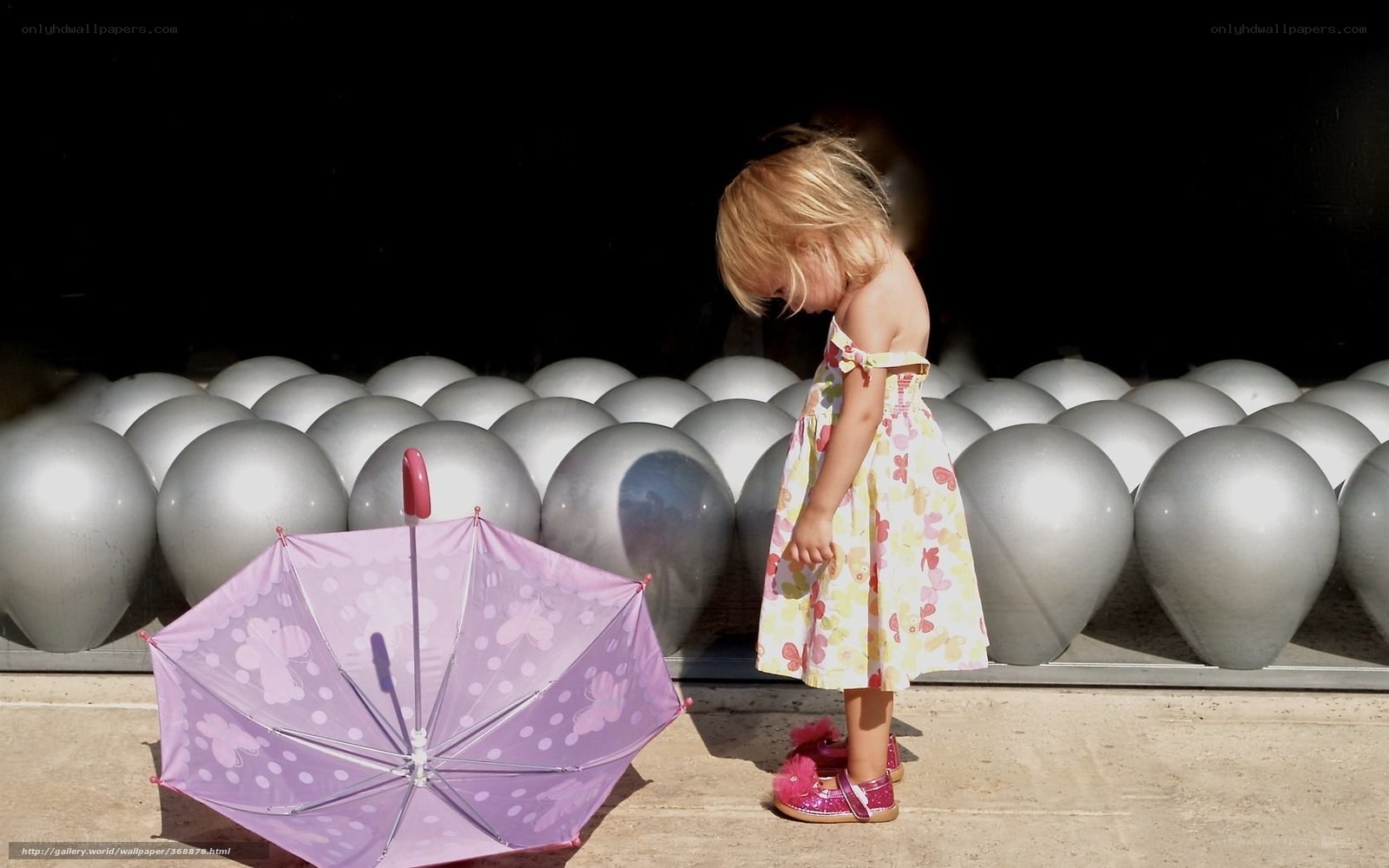 Girl with purple umbrella