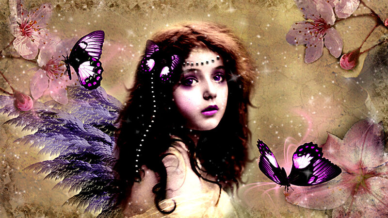 Girl with Purple Wings