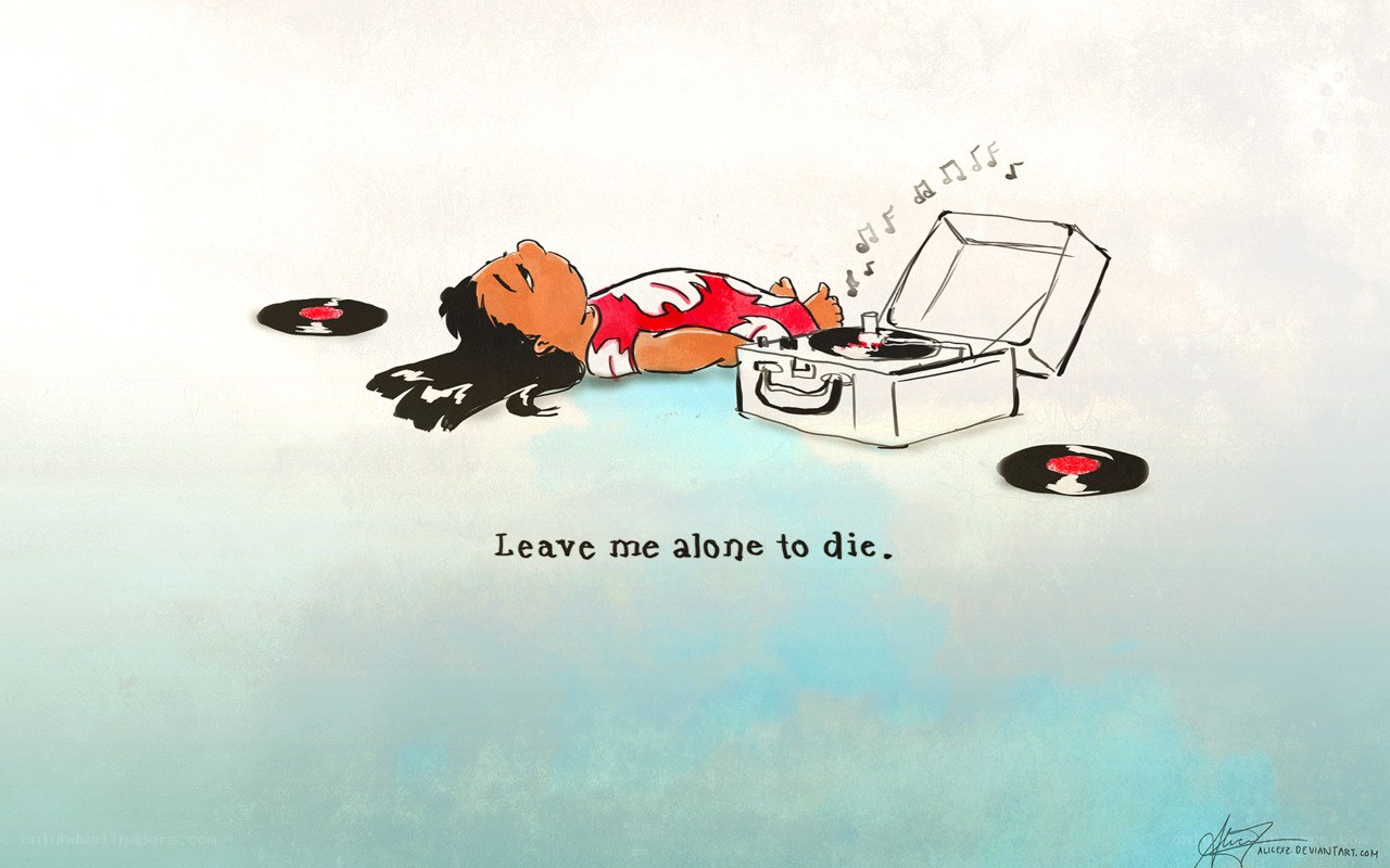 Girl with record player