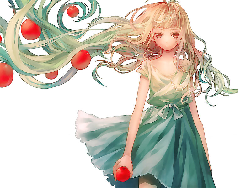 Girl with Red Apples