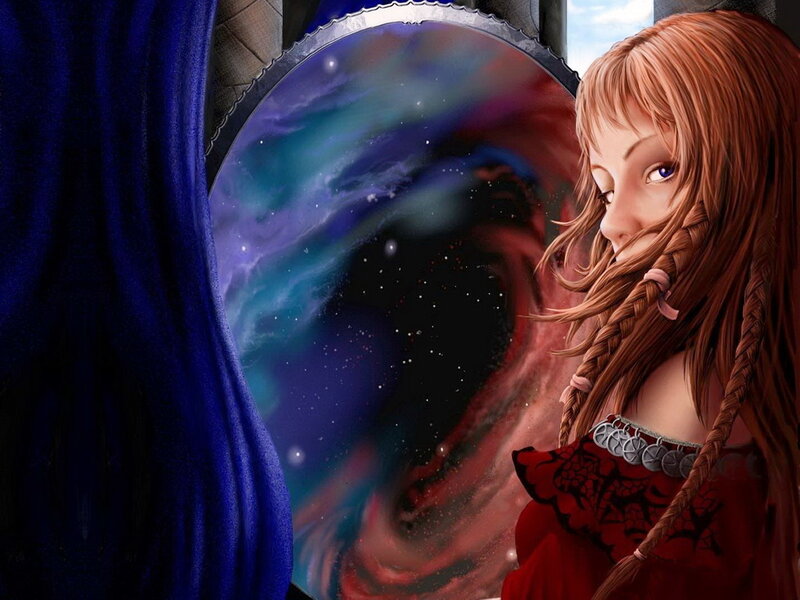 Girl with Red Hair — Dramatic, Digital Art