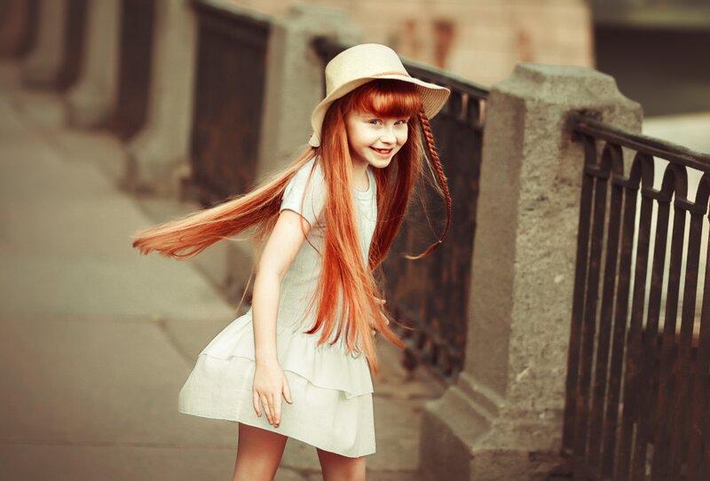 Girl with Red Hair — Playful