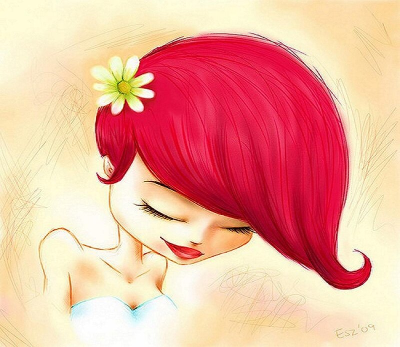 Girl with Red Hair — Serene