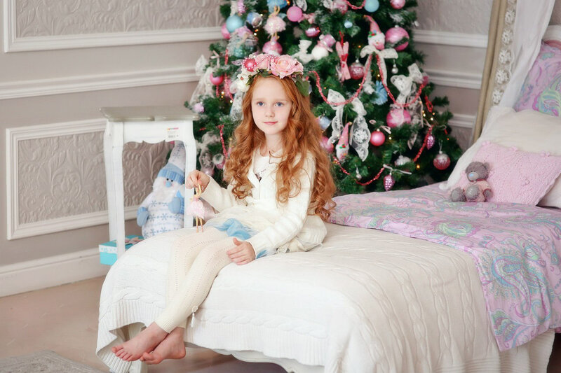 Girl with Red Hair — White
