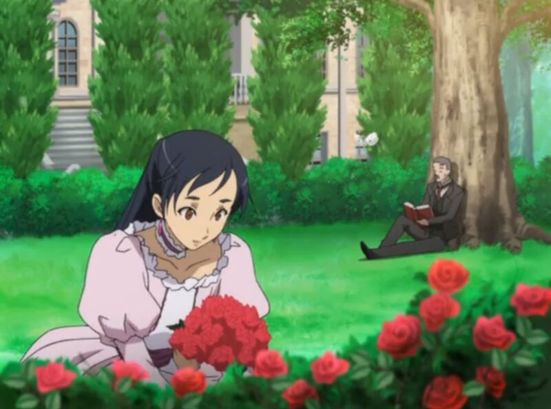 Girl with Red Roses — Green