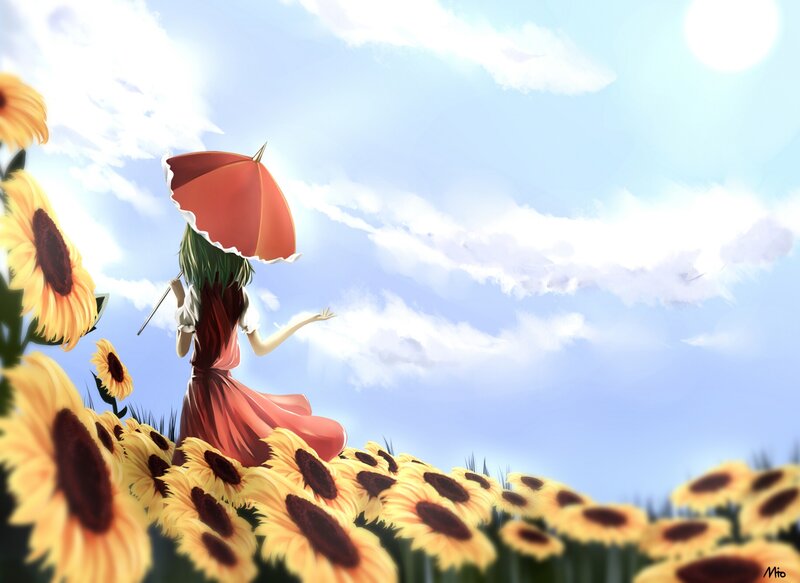 Girl with Red Umbrella — Yellow