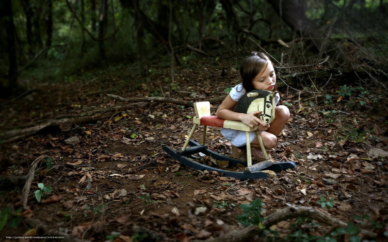 Girl with Rocking Horse