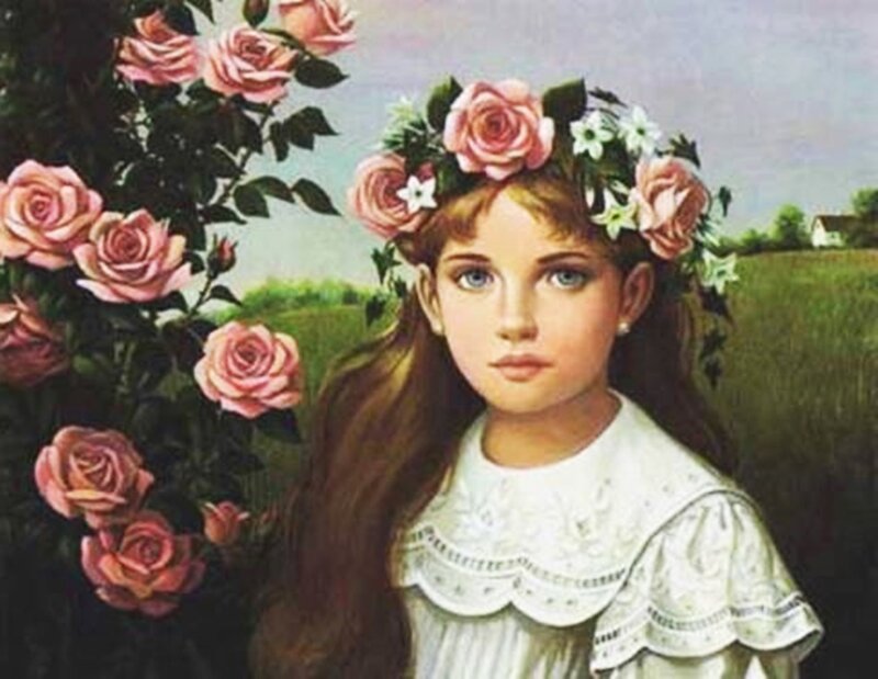 Girl with Rose Crown
