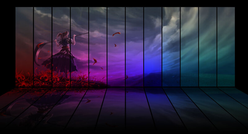 Girl with Scythe — Purple