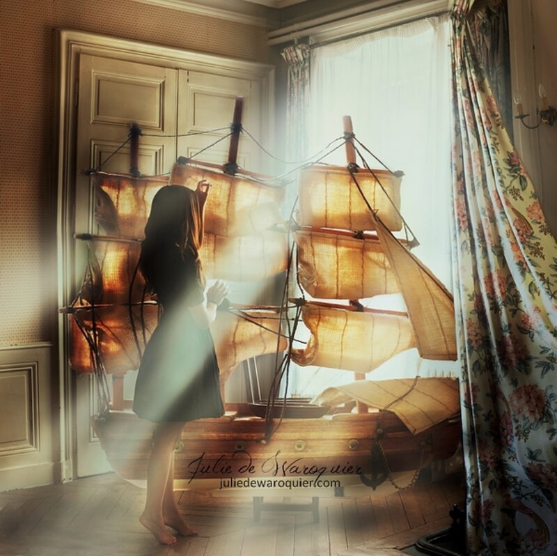 Girl with Ship Model