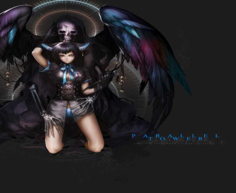 Girl with Skeletal Wings