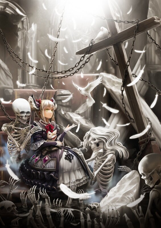 Girl with Skeletons