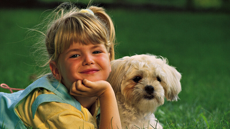 Girl with Small Dog