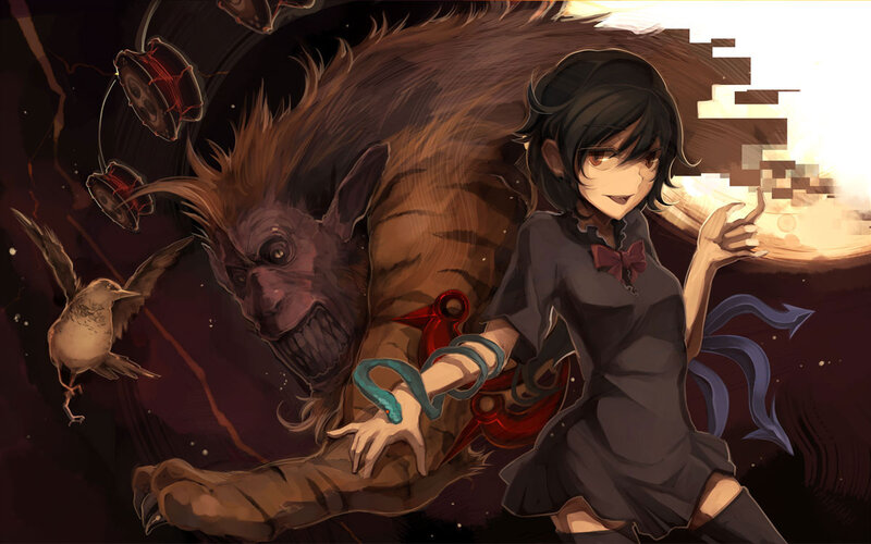 Girl with Snake and Beast