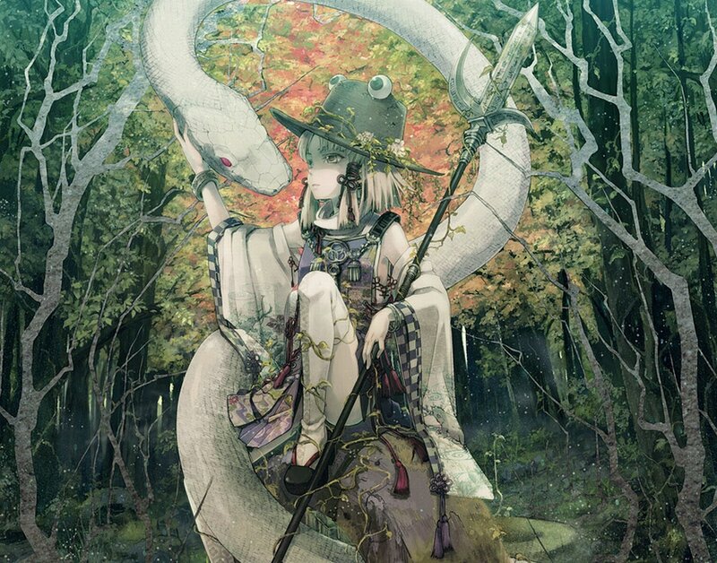 Girl with Snake and Spear