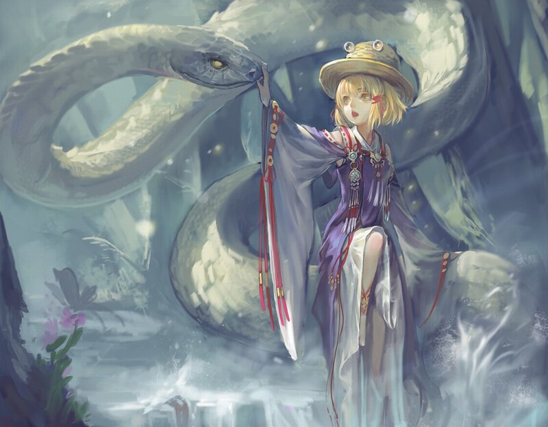 Girl with Snake
