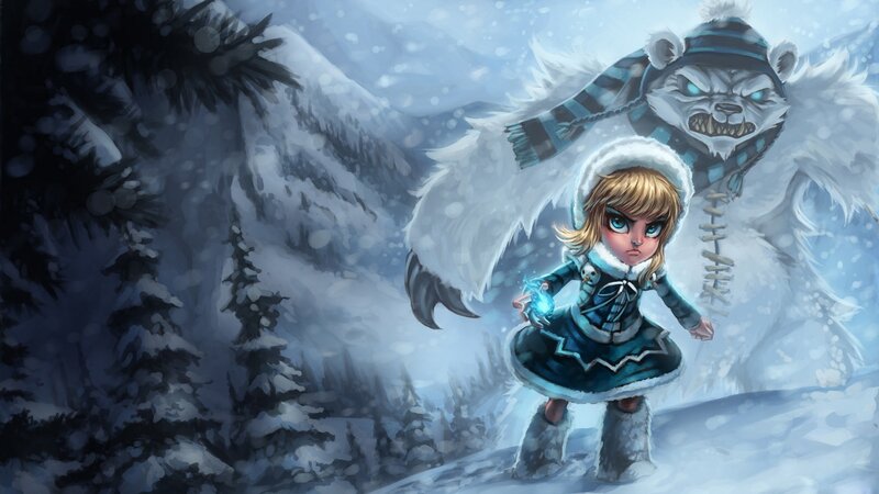 girl with snow spirit