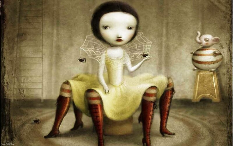 Girl with Spider Web