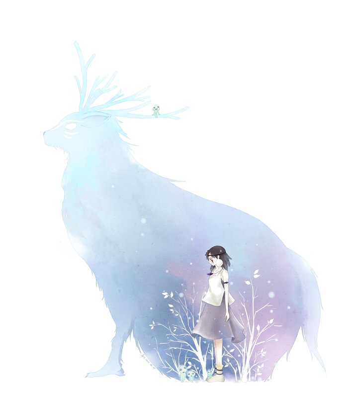 Girl with Spirit Deer