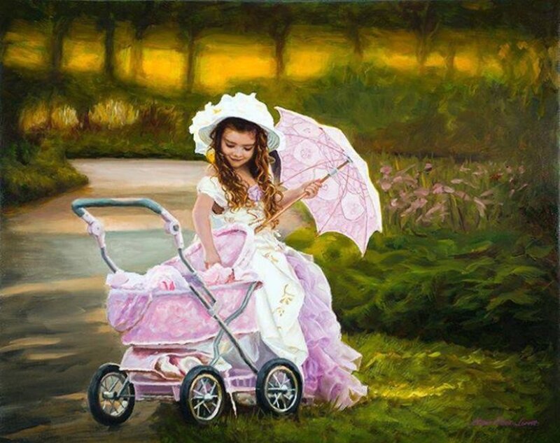 Girl with Stroller
