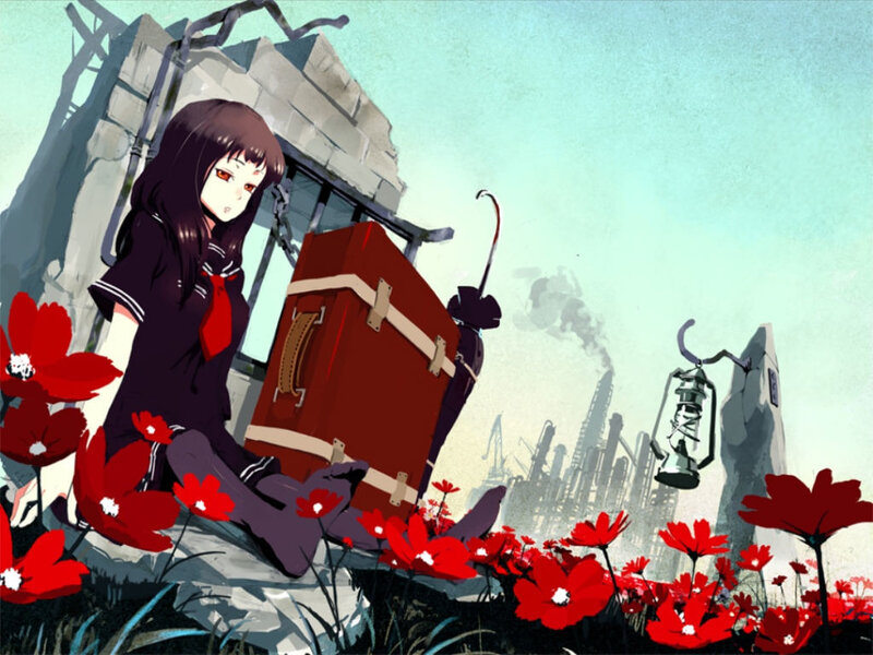 Girl with Suitcase