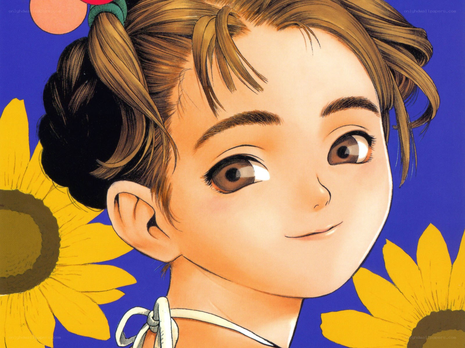 girl with sunflowers