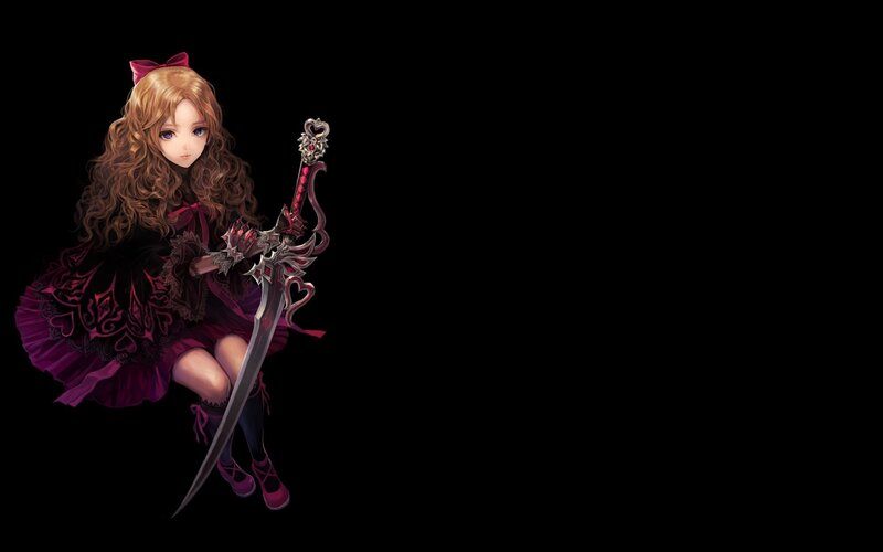 Girl with Sword — Black