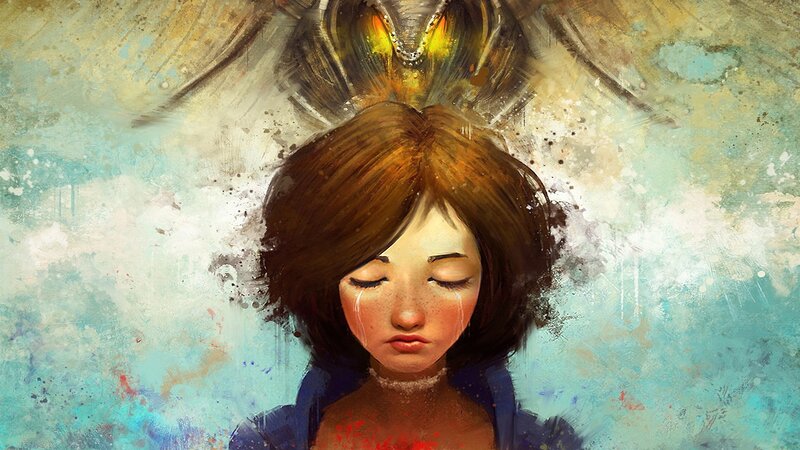 Girl with Tears on Face