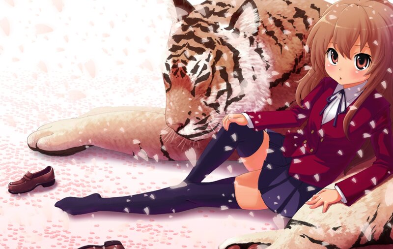 Girl with Tiger — Pink