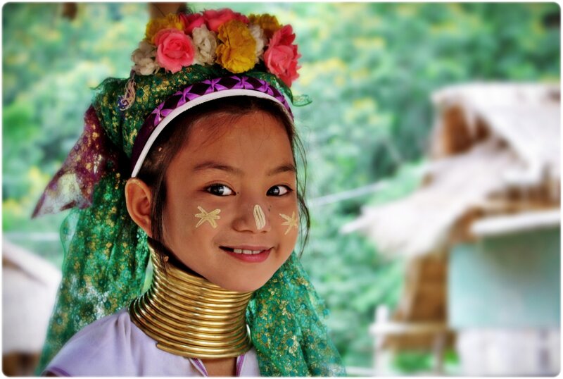 girl with traditional neck rings