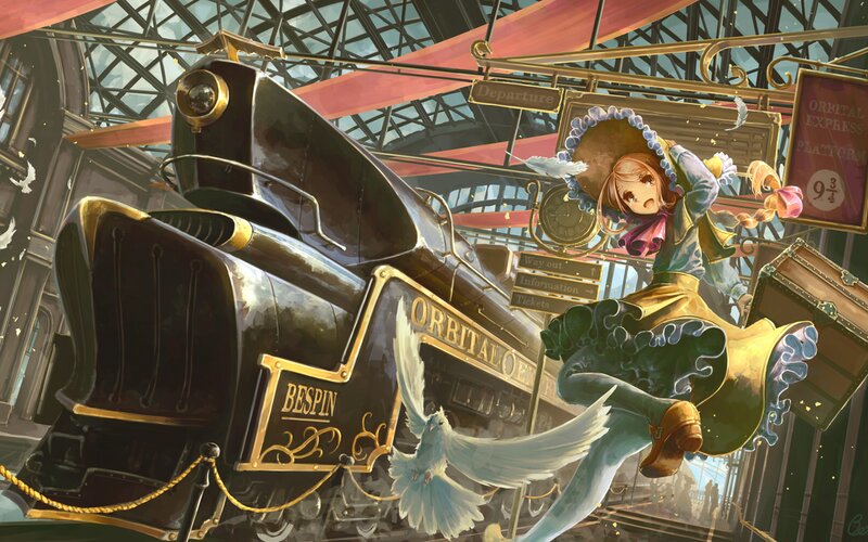 Girl with Train