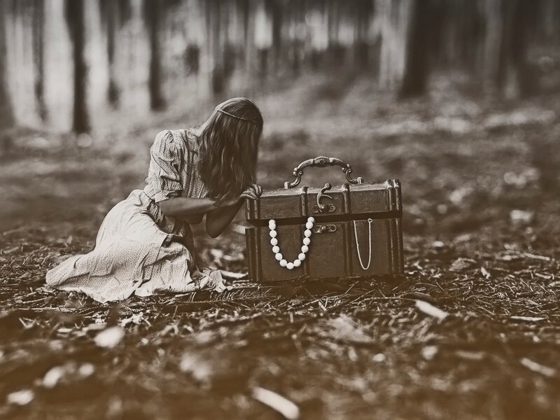 Girl with Treasure Chest