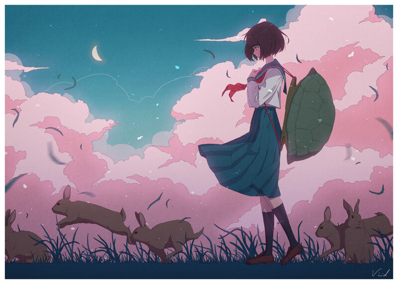 Girl with Turtle Shell