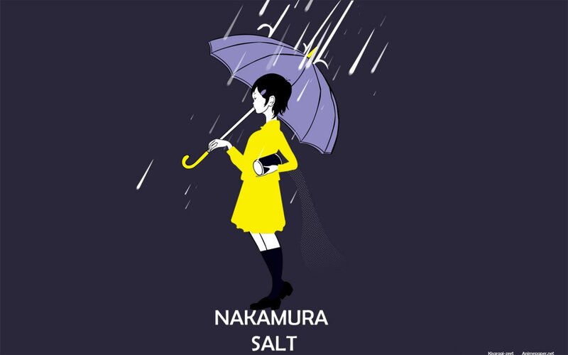 girl with umbrella in rain
