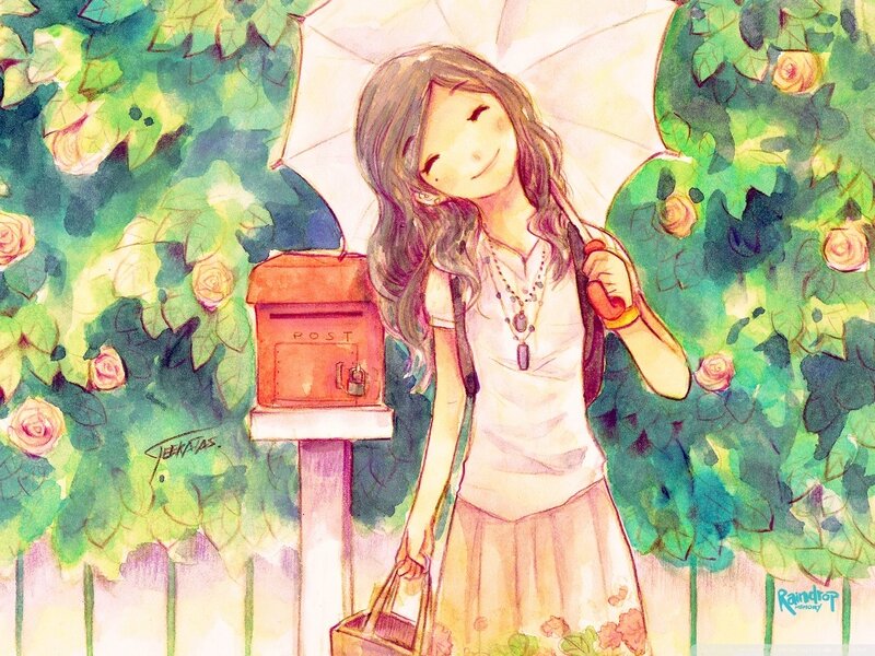 Girl with Umbrella