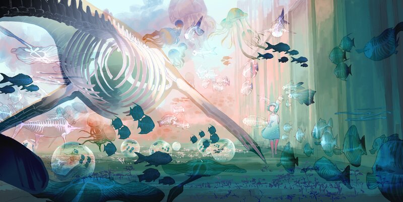 Girl with Whale Skeleton