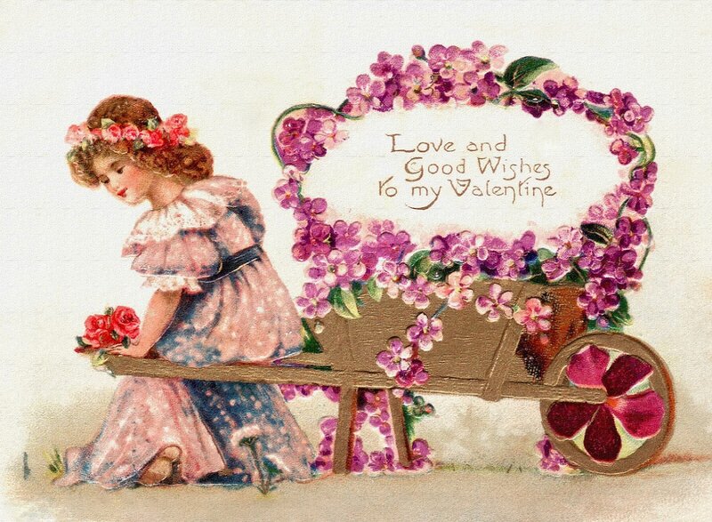 Girl with Wheelbarrow — Pink