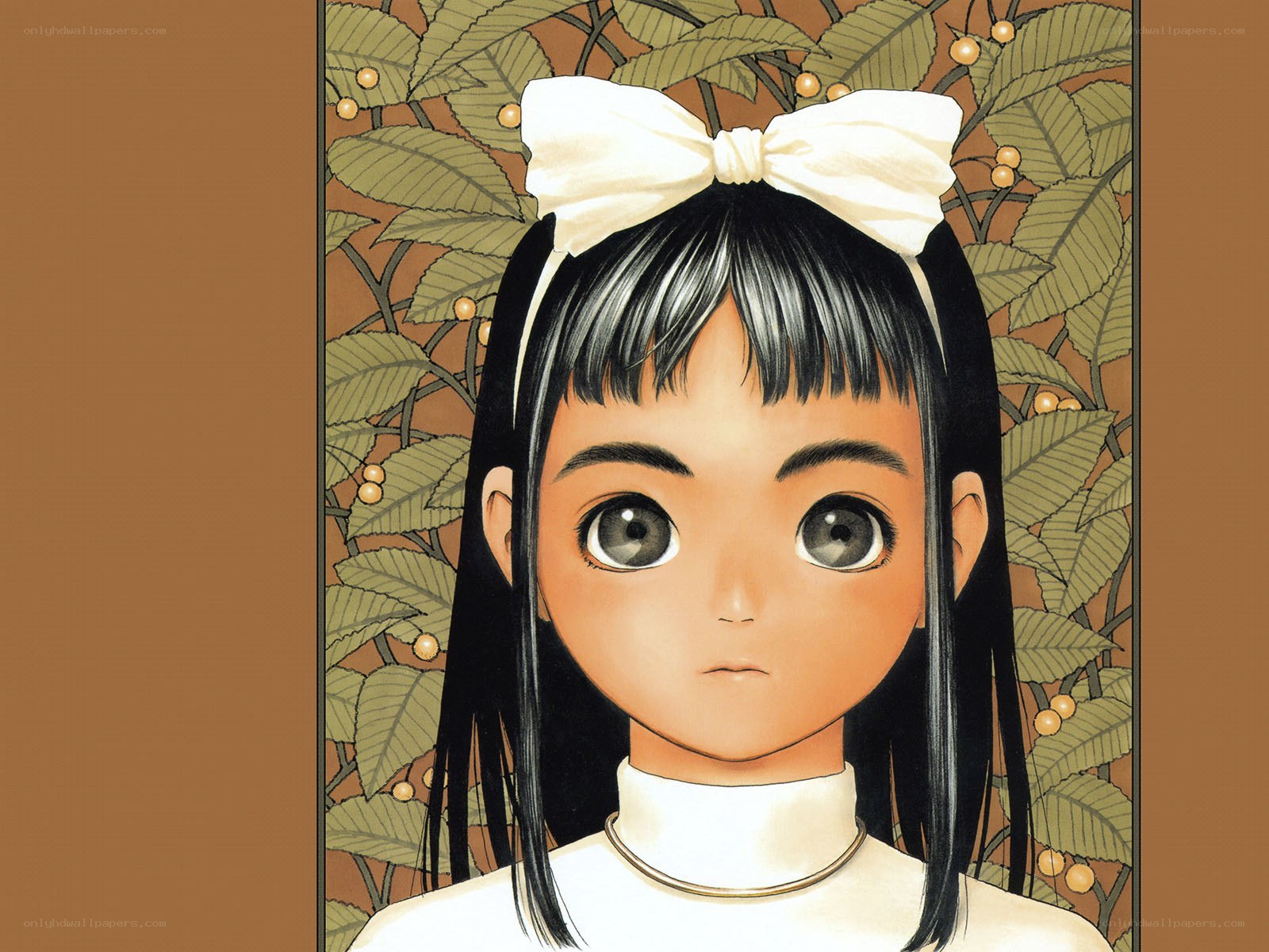 girl with white bow