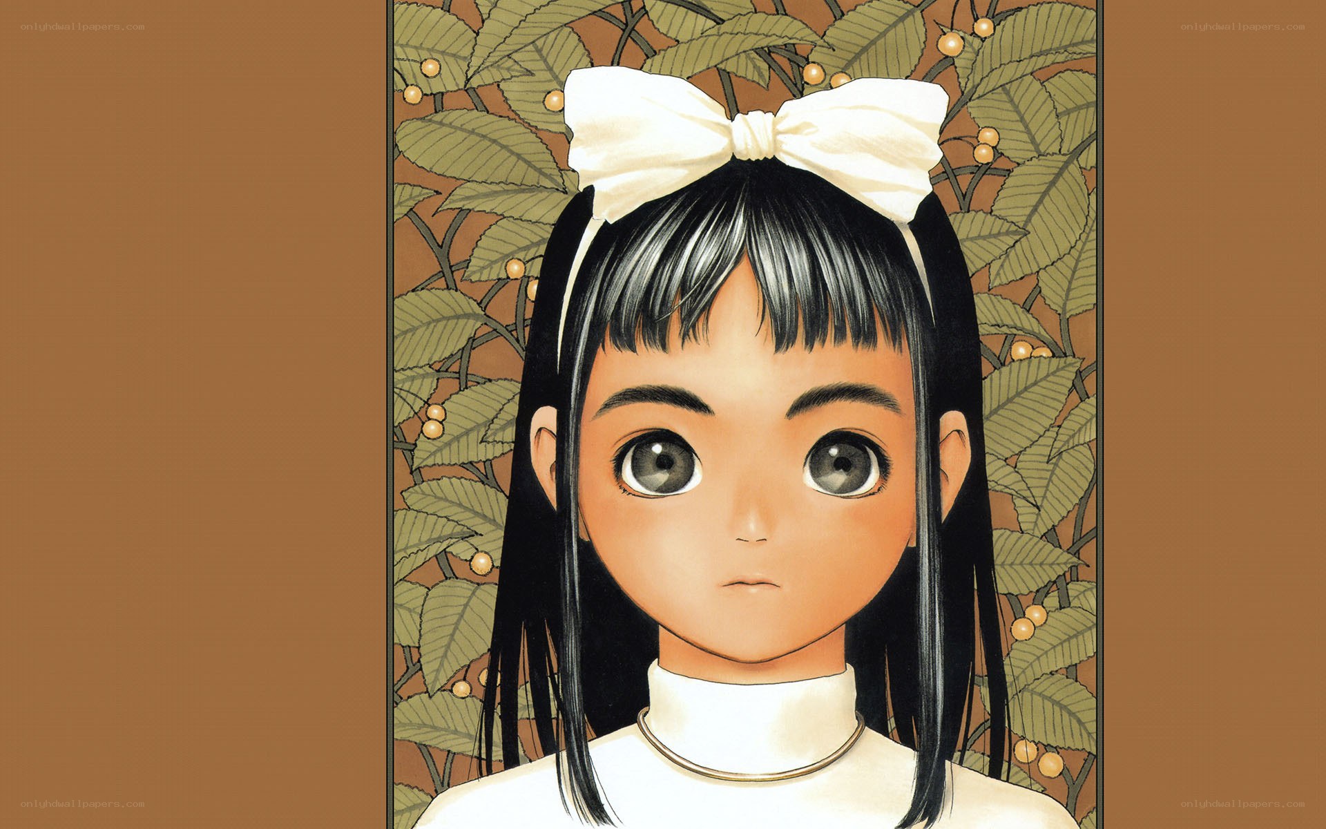 girl with white bow