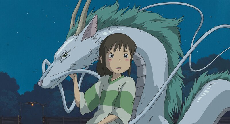 Girl with White Dragon — Blue, Serene, Night