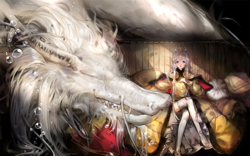 Girl with White Dragon — Dramatic