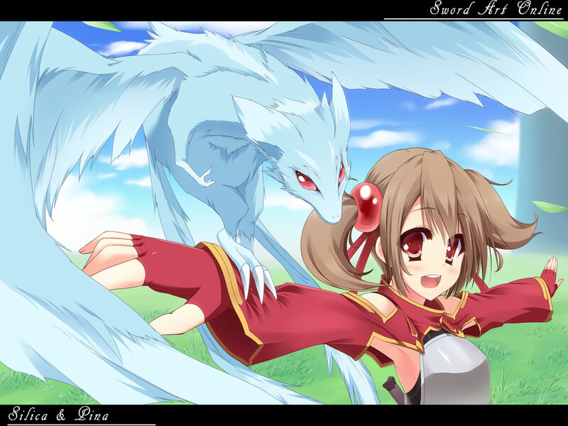 Girl with White Dragon — Green, Playful