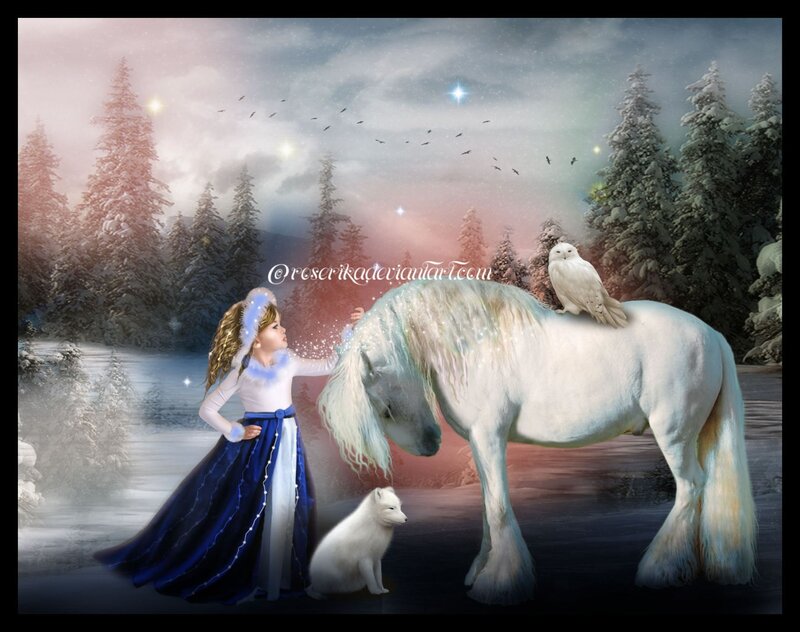Girl with White Horse — Magical